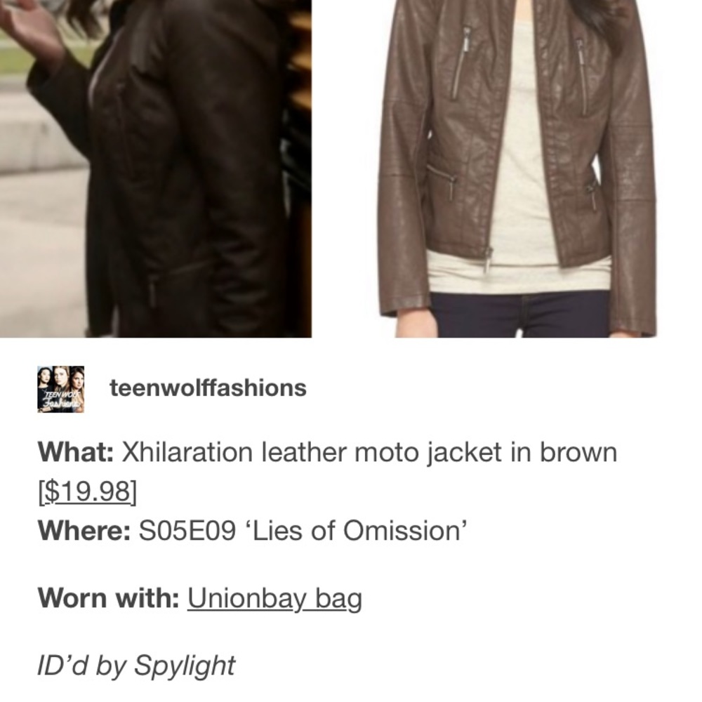 Xhilaration Brown Leather Moto Jacket - Women's